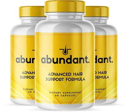 Bottle of Abundant with its blend of hair-focused vitamins and minerals