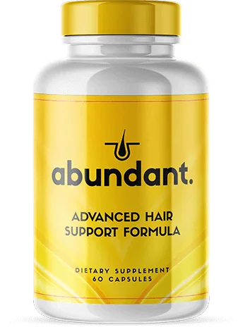 Bottle of Abundant advanced hair support formula, 60 vegetarian capsules