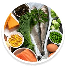 Zinc-rich foods: fish, cheese and leafy greens