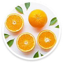 Fresh oranges, a source of vitamin C